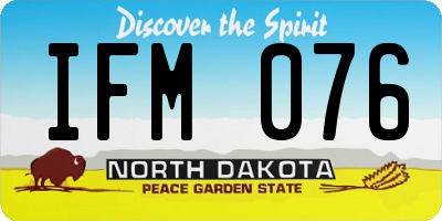 ND license plate IFM076