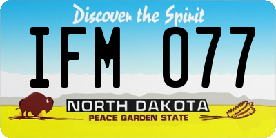 ND license plate IFM077