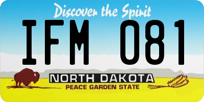 ND license plate IFM081