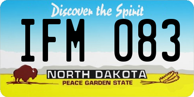 ND license plate IFM083