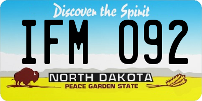 ND license plate IFM092