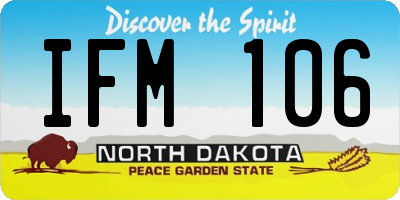 ND license plate IFM106