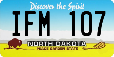ND license plate IFM107