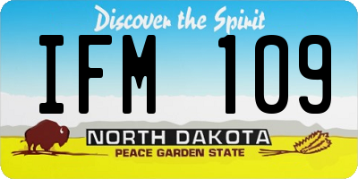 ND license plate IFM109