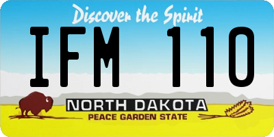 ND license plate IFM110