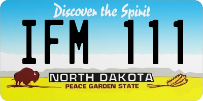 ND license plate IFM111
