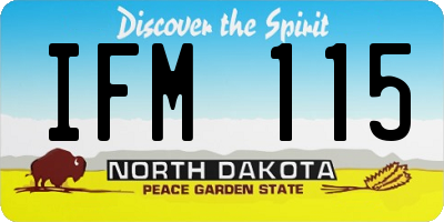 ND license plate IFM115