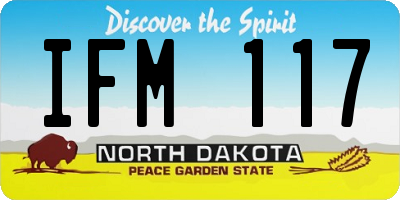 ND license plate IFM117