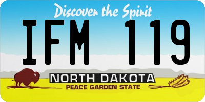 ND license plate IFM119