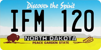 ND license plate IFM120