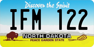 ND license plate IFM122