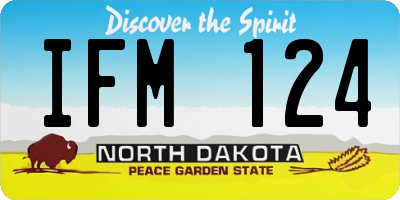ND license plate IFM124