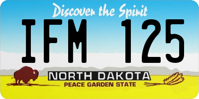 ND license plate IFM125