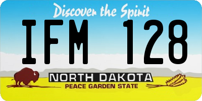 ND license plate IFM128