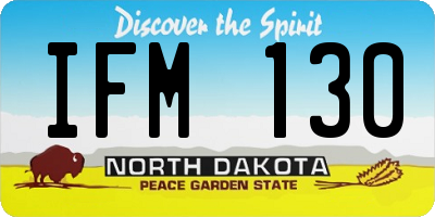 ND license plate IFM130