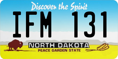 ND license plate IFM131