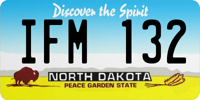 ND license plate IFM132