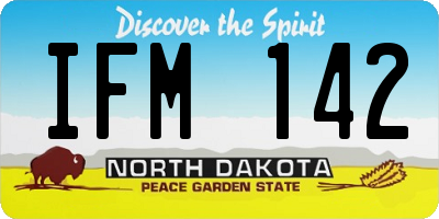 ND license plate IFM142