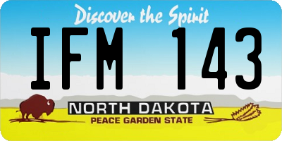 ND license plate IFM143