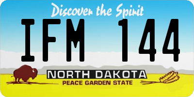 ND license plate IFM144