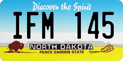 ND license plate IFM145