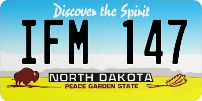 ND license plate IFM147