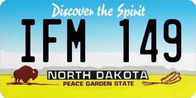 ND license plate IFM149