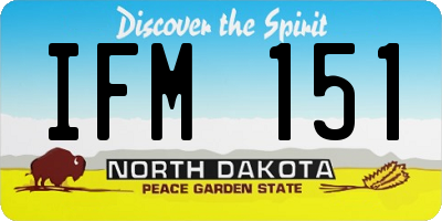 ND license plate IFM151