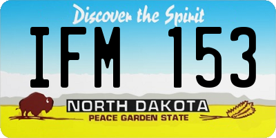 ND license plate IFM153