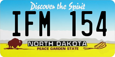 ND license plate IFM154