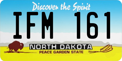 ND license plate IFM161