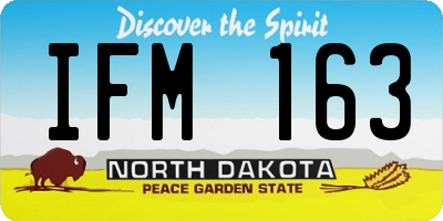 ND license plate IFM163