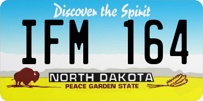 ND license plate IFM164
