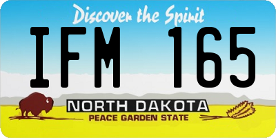 ND license plate IFM165