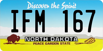 ND license plate IFM167