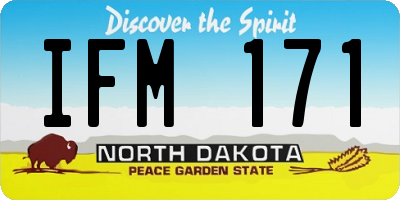 ND license plate IFM171