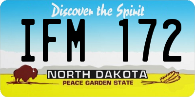 ND license plate IFM172