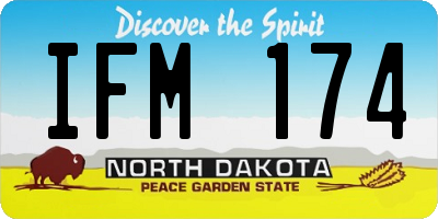ND license plate IFM174