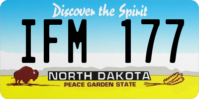 ND license plate IFM177