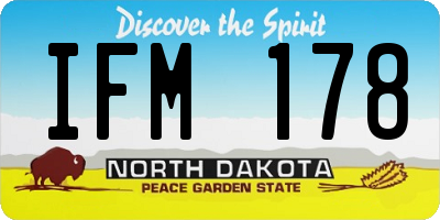 ND license plate IFM178