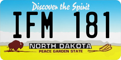 ND license plate IFM181