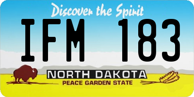 ND license plate IFM183