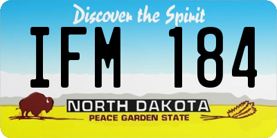 ND license plate IFM184