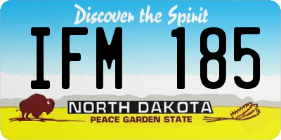 ND license plate IFM185