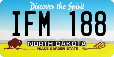 ND license plate IFM188