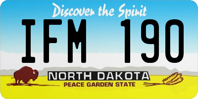 ND license plate IFM190