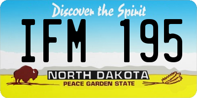 ND license plate IFM195