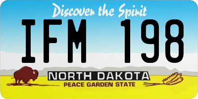 ND license plate IFM198