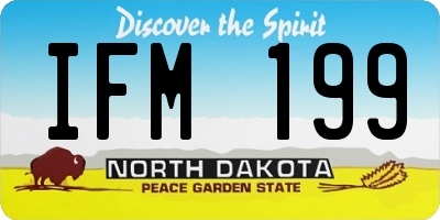 ND license plate IFM199