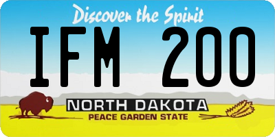 ND license plate IFM200